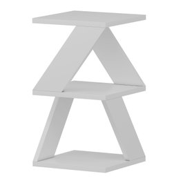 Hanah Home Mesa Auxiliar Albeni White 30x50x30 cm Blanco Tablero de Partículas Recubierto de Melamina